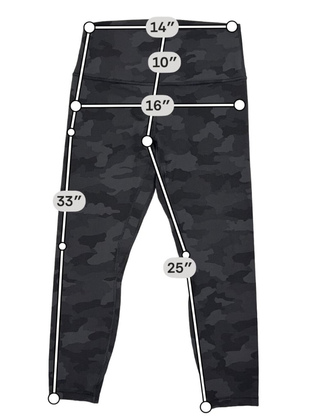Lululemon Align Pant II 25" Leggings Size 10 Camo Deep Coal W5DLX - Picture 3 of 13